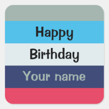 Blue och Burgundy Grattis på födelsedagen