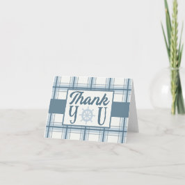 Blue- och Cream Nautical Thmet Tack Kort