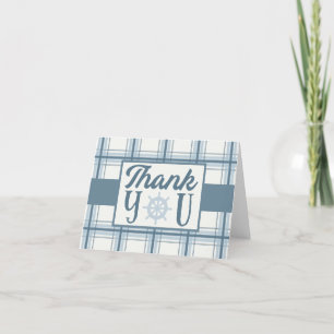 Blue- och Cream Nautical Thmet Tack Kort