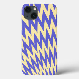 Blue och Cream Zigzag Chevron Mönster