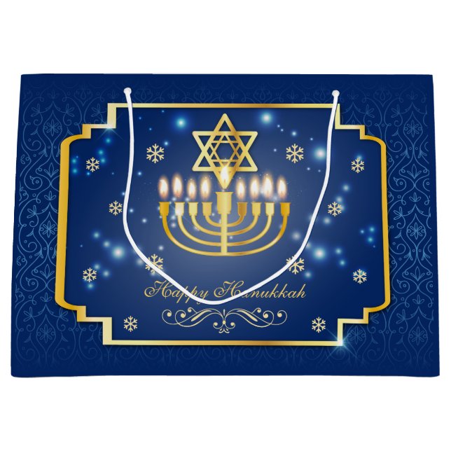 Blue och Golden Decorative Hanukkah (Framsidan)