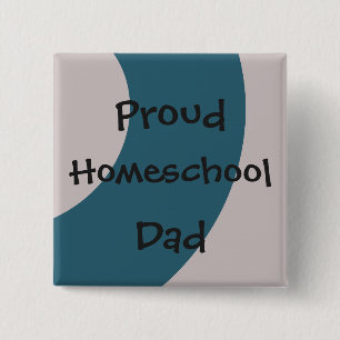 Blue och Grått Proud Homeschool Pappa Knapp