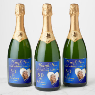Blue och Guld 50 och Fabulous Birthday Tack