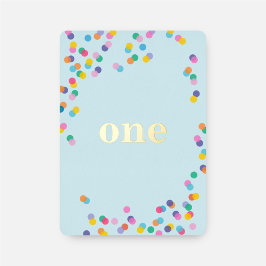 Blue och Guld Boy Fist Birthday Confetti