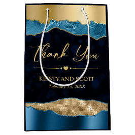 Blue och Guld Glam Tårar Bokeh Bröllop