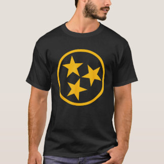 Blue och Guld Tennessee Flagga Shirt Nashville Hoc T Shirt