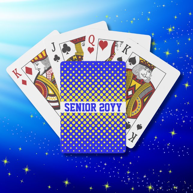 Blue och Gult 2025 High School Senior Casinokort (Skapare uppladdad)