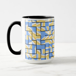 Blue och Gult Maze Mugg