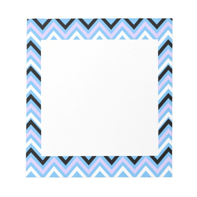 Blue och Lilac Chevron Mönster Anteckningsblock (Framsida)