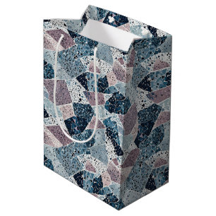 Blue och Mauve Abstrakt Terrazzo Design