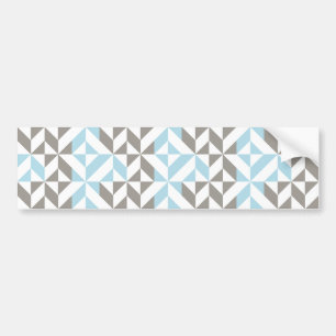 Blue och Silver Geometric ZigZag Bildekal