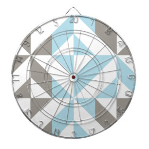 Blue och Silver Geometric ZigZag Darttavla