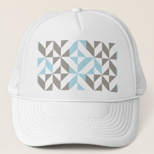 Blue och Silver Geometric ZigZag Keps