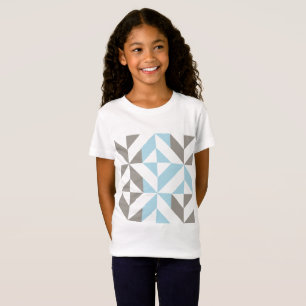 Blue och Silver Geometric ZigZag T Shirt