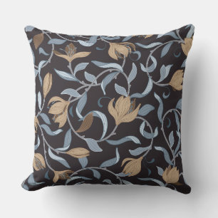 Blue och Tan William Morris Elegant Inspired Kudde