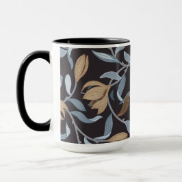 Blue och Tan William Morris Elegant Inspired Mugg