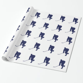 BLUE OCH WHITE HOCKEY PRESENTPAPPER