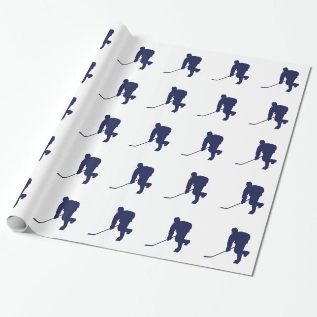BLUE OCH WHITE HOCKEY PRESENTPAPPER (Utrullad)