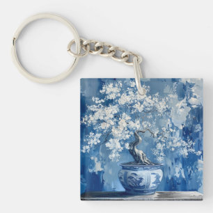 Blue- och White Porcelain China Chinoiserie Cherry