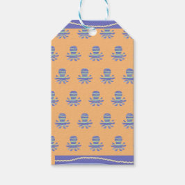 Blue Octopus Coral Presentetikett