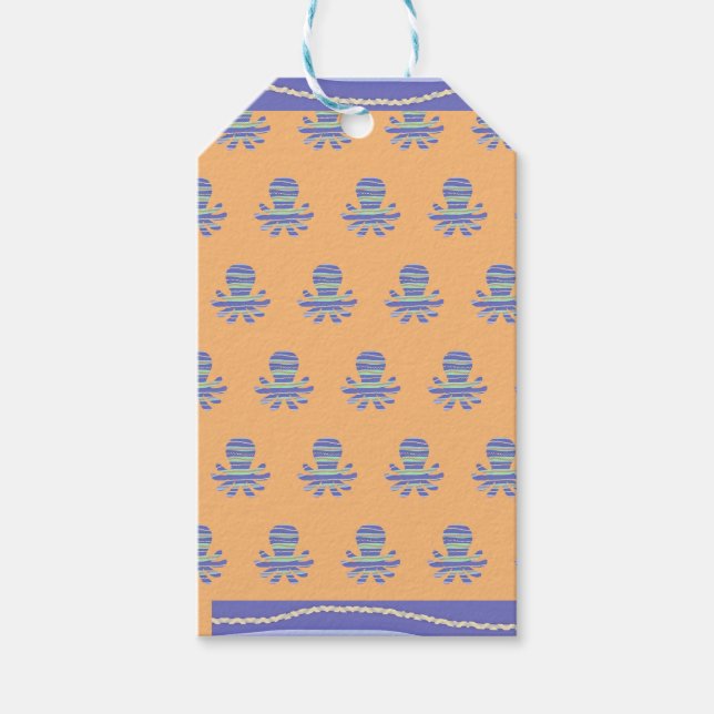 Blue Octopus Coral Presentetikett (Framsidan)