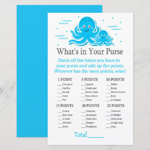 Blue Octopus What's in your purse match