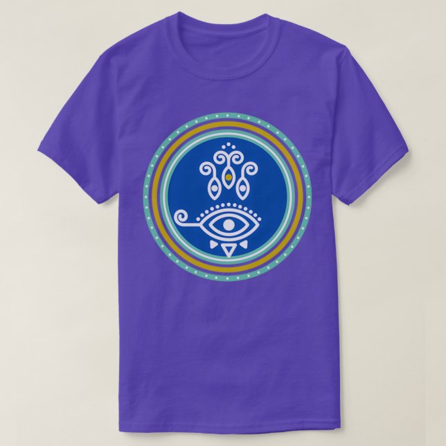 Blue Öga Amulet T Shirt (Design framsida)