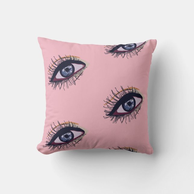 Blue Öga Art Anpassningsbar Cushion Kudde (Framsida)