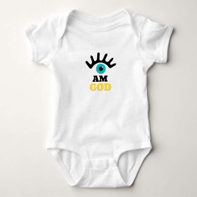 Blue Öga Baby Jersey Bodykostym T Shirt (Framsida)