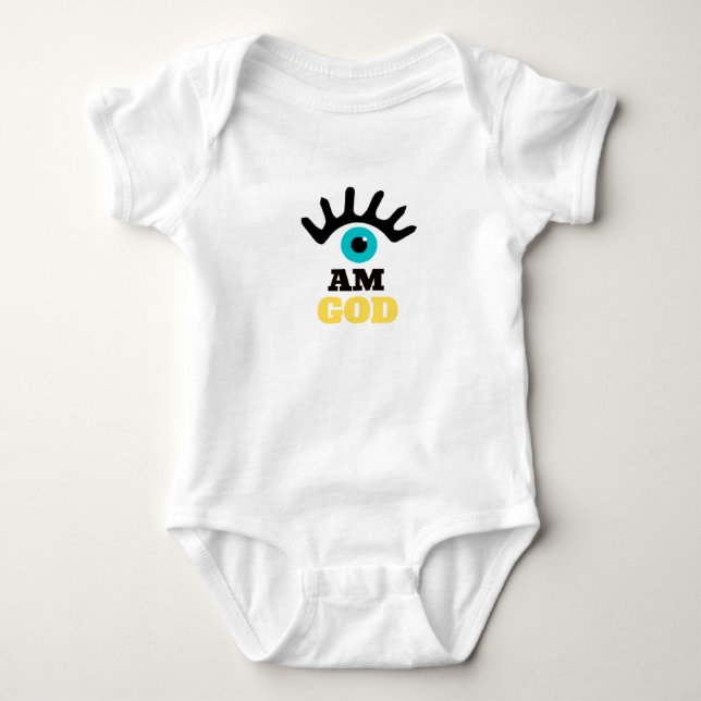 Blue Öga Baby Jersey Bodykostym T Shirt (Framsida)