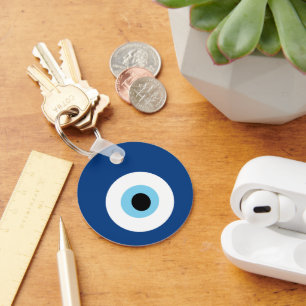 Blue Öga Bead Nazar Amulet mot Evil Öga Nyckelring