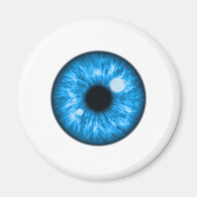 Blue Öga Boll Funny Magnet (Framsidan)