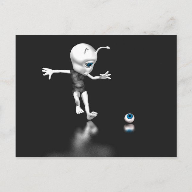 Blue Öga Borttappad Vykort (Framsida)