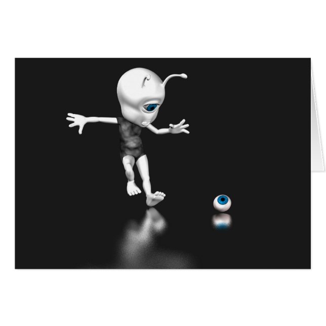 Blue Öga Hälsningskort (Framsidan Horizontal)