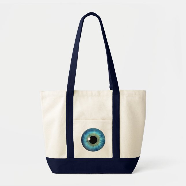 Blue Öga Iris Impulse Coola Anpassningsbar Tote ba Tygkasse (Framsidan)
