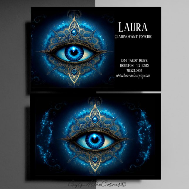 Blue Öga Mandala Clairvoyant Psychic Visitkort (Skapare uppladdad)