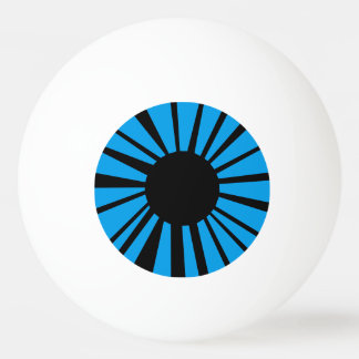 Blue Öga med Black Pupil på White Eyeball Pingisboll