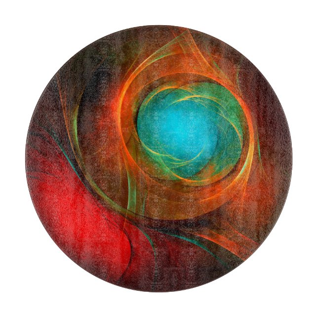 Blue Öga Modern Abstrakt Fine Art Coola Mönster #1 (Framsidan)