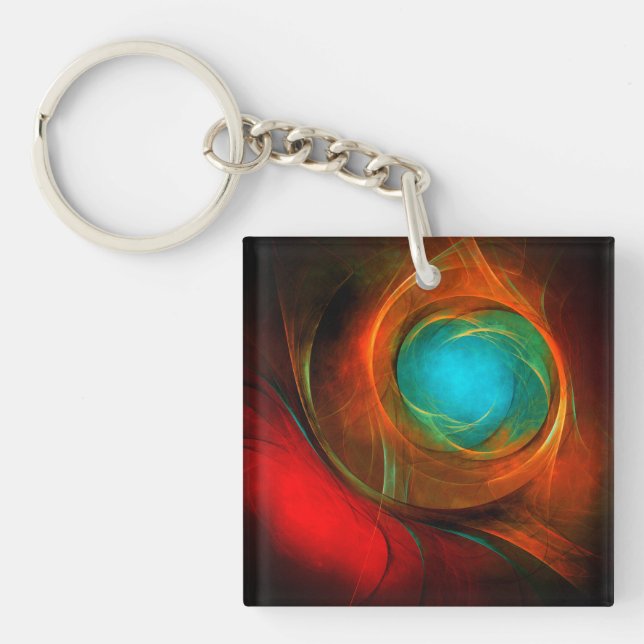 Blue Öga Modern Abstrakt Fine Art Coola Mönster #1 (Framsidan)