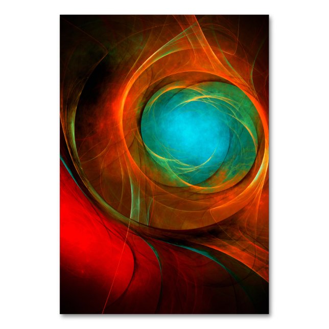 Blue Öga Modern Abstrakt Fine Art Coola Mönster #1 Bordsnummer (Framsidan)
