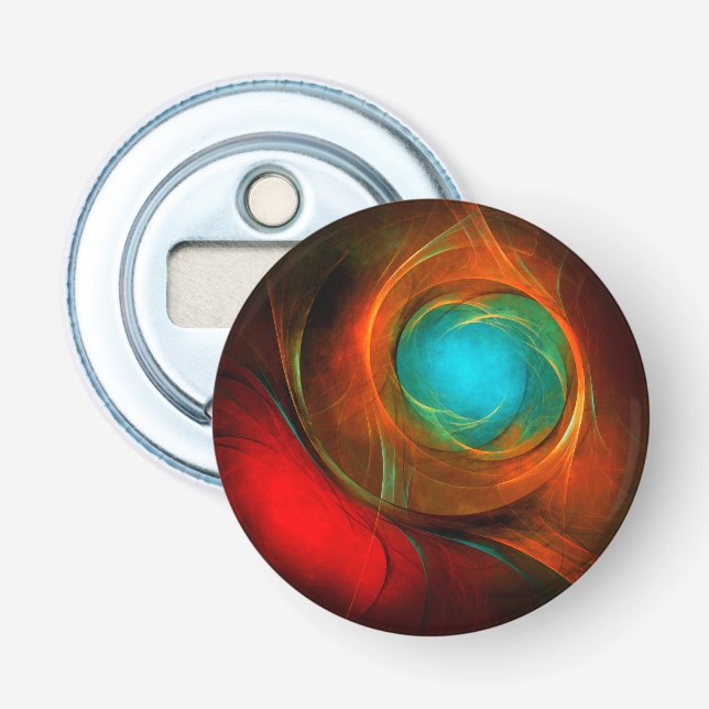 Blue Öga Modern Abstrakt Fine Art Coola Mönster #1 Flasköppnare (Framsidan)