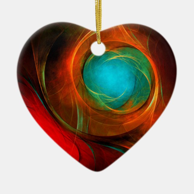 Blue Öga Modern Abstrakt Fine Art Coola Mönster #1 Julgransprydnad Keramik (Framsidan)