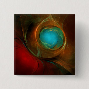 Blue Öga Modern Abstrakt Fine Art Coola Mönster #1 Knapp