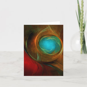 Blue Öga Modern Abstrakt Fine Art Coola Mönster #1 Kort