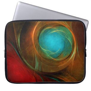 Blue Öga Modern Abstrakt Fine Art Coola Mönster #1 Laptop Fodral