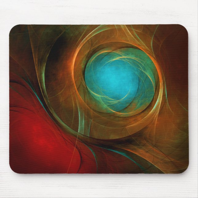 Blue Öga Modern Abstrakt Fine Art Coola Mönster #1 Musmatta (Framsidan)