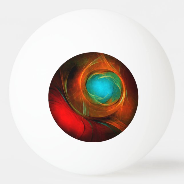 Blue Öga Modern Abstrakt Fine Art Coola Mönster #1 Pingisboll (Framsidan)