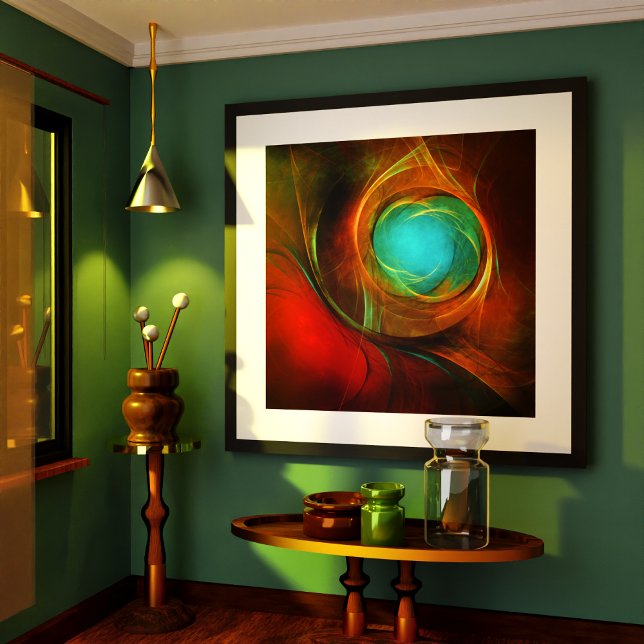 Blue Öga Modern Abstrakt Fine Art Coola Mönster #1 Poster (Blue Eye Modern Abstract Fine Art Cool Pattern #16 Poster)