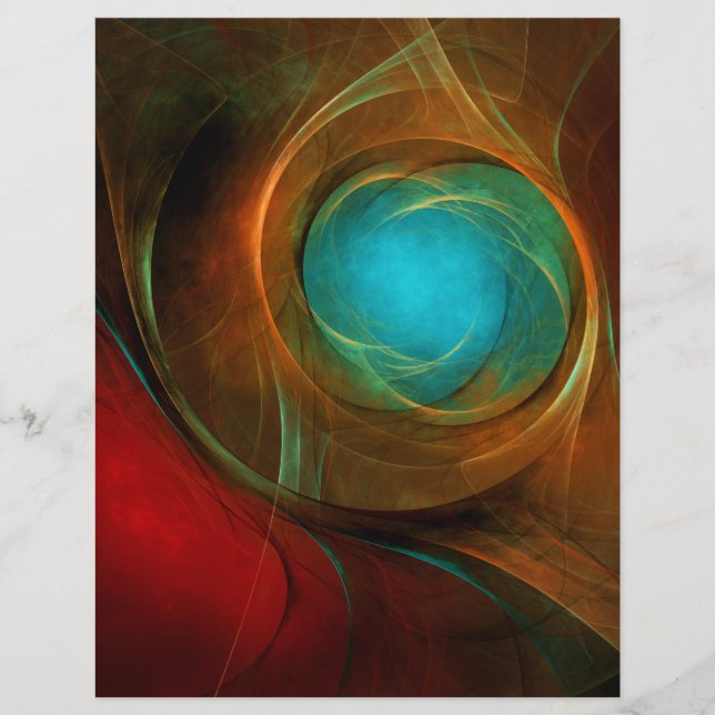 Blue Öga Modern Abstrakt Fine Art Coola Mönster #1 Reklamblad (Framsidan)