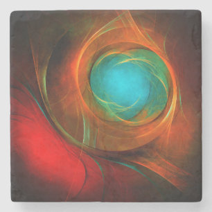 Blue Öga Modern Abstrakt Fine Art Coola Mönster #1 Stenunderlägg